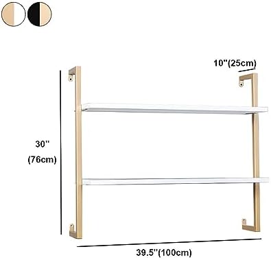 Contemporary Wall Unit Bookcase Metal Frame Pine Wood Shelf Bookshelf Wall-Mounted Bookshelf Wrought Iron Bag Rack Multi-Layer Clothing Store Decoration Black Wood 39.4" L x 9.8" W x 29.9" H