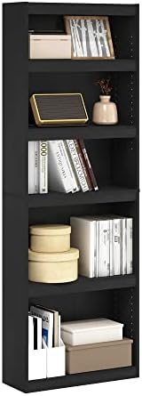 Furinno Jaya Enhanced Home 5-Tier Shelf Bookcase, Blackwood