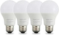 Amazon Basics Smart A19 LED Light Bulb, Dimmable Soft White (2700K), 9W (60W Equivalent), 800LM, Energy Efficient, Works with Alexa Only, 2.4 GHz Wi-Fi, No Hub Required, 4-Pack
