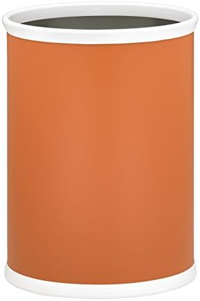 Kraftware Fun Colors Oval Wastebasket, 14”, Spicy Orange