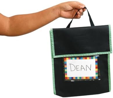 Really Good Stuff Medium Book Pouch, 12-Pack, Black with Neon Trim