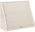 ECR4Kids 5-Shelf Wooden Book Display, Single-Sided Bookshelf, White Wash
