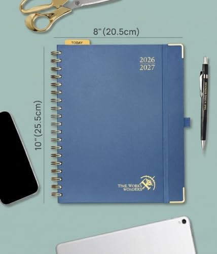 POPRUN 2026-2027 Weekly Planner 10" x 8"Weekly and Monthly Planner Calendar