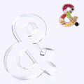 11" Acrylic Letter Charcuterie Box, Reusable Fillable Alphabet Number Shaped Form Tray for Birthday Anniversaries, Party Decorative Serving Plates Display Candy Cake (Character &)