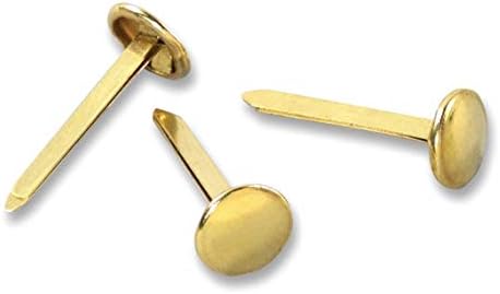 ACCO Brass Paper Fasteners,1/2",Plated,1 Box,100 Fasteners/Box (71709),(Pack of 10)