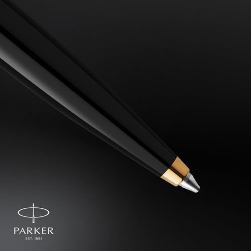 Parker 51 Ballpoint Pen, Black Barrel with Gold Trim, Medium Point, Includes Black Ink and Premium Gift Box