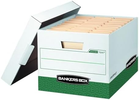 Bankers Box 12-Pack Heavy-Duty File Storage Boxes, Letter/Legal, FastFold