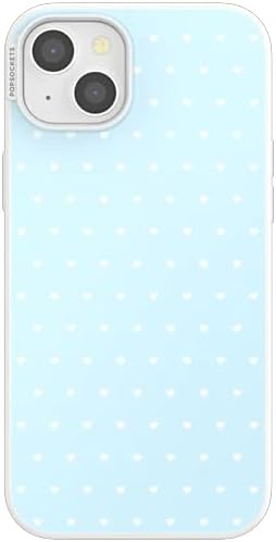 PopSockets iPhone 15 Plus Phone Case with MagSafe- Sweet Heart Blue | Magnetic, Wireless Charging, Camera & Drop Protection, Blue, Phone, Women