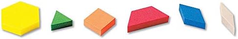 hand2mind Foam Pattern Blocks Set, Geometric Manipulatives and Sorting Shapes for Preschool and Kindergarten, Set of 250
