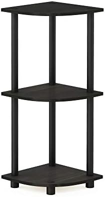 Furinno Turn-N-Tube Toolless Assembly 3-Tier Storage Shelves, Espresso
