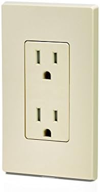 Leviton 15 Amp Decora Tamper-Resistant Duplex Electrical Wall Outlet, T5325-I, Ivory