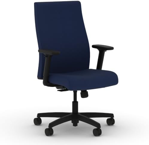 HON Ignition 2.0 Ergonomic Office Chair, Lumbar Support, Desk Chair, Indigo