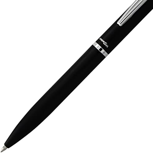 Pentel EnerGel Style Gel Pen, (0.7mm) Medium Line, Black Barrel, Black Ink, Gift Box w/Belly Band (BL2007AABX)