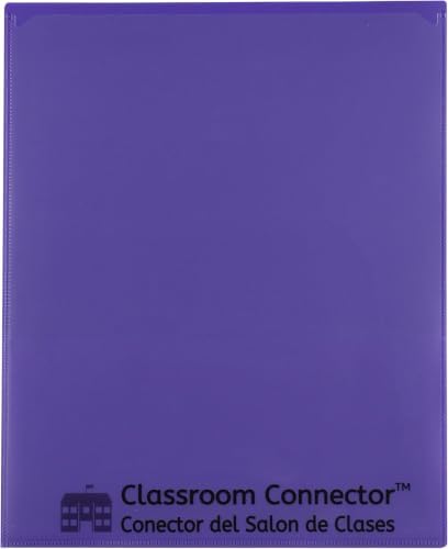 C-Line Classroom Connector School-to-Home Folders, Purple, 25 per Box (32009) (Pack of 6)