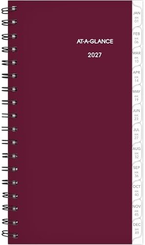AT-A-GLANCE 2027 Planner Refill, Weekly, 3.25" x 6.5", Portable Size 2, Tabbed (064-287-27)