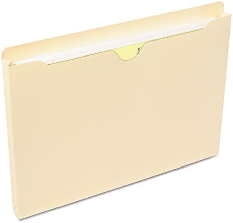 Smead File Jacket, Reinforced Straight-Cut Tab, 1" Expansion, Letter Size, Manila, 50 per Box (75520)