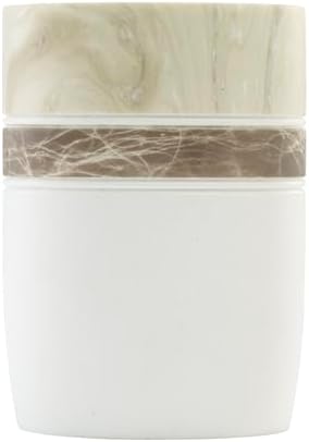 IZOD – Tumbler, Hand-Painted Resin with Marble Detail, Modern Home Decor – Perfect for Holding Toothbrushes and Bathroom Essentials (Tidal)