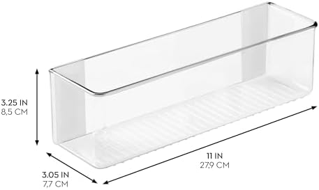 iDesign Adhesive Organizer Bin, Set of 4, Clear