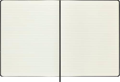 Moleskine Notebook, XXL, Ruled, Black, Hard Cover (8.5 x 11)