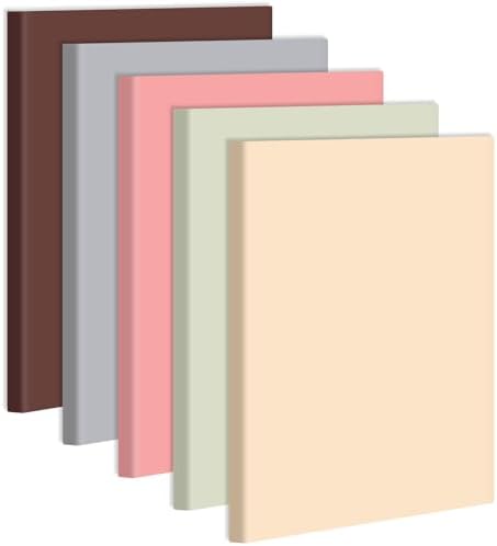 Tenceur 5 Pcs A4 College Ruled Notebook 8.5'' x 11'' Lined Journal 200 Pages Lined Artificial Leather Sketchbook for Writing Office School Business Home Gifts Supplies(Multi Color)