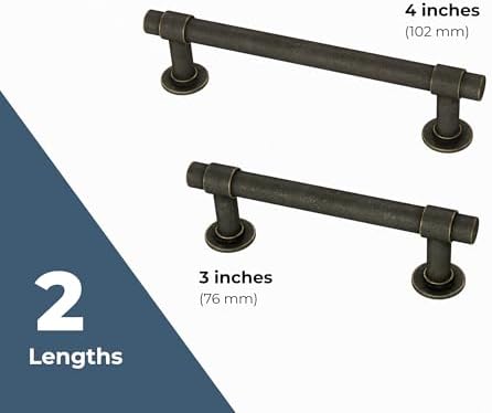 Franklin Brass Francisco (10-Pack) Cabinet Handles 3" Hole Center Pulls | Warm Chestnut Hardware for Kitchen Drawers, Dressers, Furniture P29520K-WCN-B