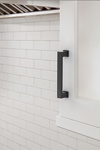 Amerock 10BX37031MB | Matte Black Cabinet Pull | 3-3/4 inch (96mm) Center-to-Center | 30 Pack | Bridgeport | Furniture Hardware