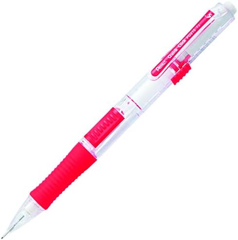 Pentel QUICK CLICK Mechanical Pencil (0.5mm), Red Barrel, Box of 12 Pencils (PD215B)