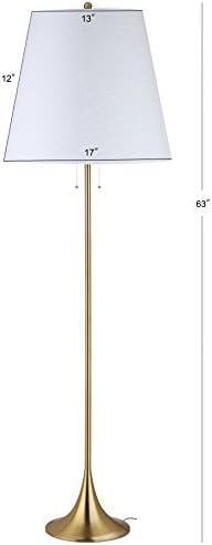 JONATHAN Y Amelia LED Floor Lamp 63" Modern Metal, Brass Gold