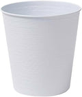 happimess Remi 2.1 Gal Textured Steel Wastebasket, Matte White