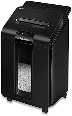 Fellowes AutoMax Micro-Cut 100M Commercial Office Auto Feed 2-in-1 Paper Shredder with 100-Sheet Capacity, Black
