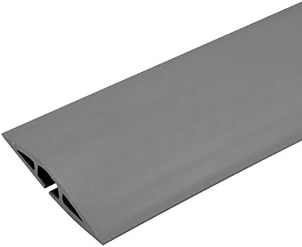 C2G Wiremold Floor Cord Management Kit, Corduct, Cord Protector, Wire Organizer and Hider, Rubber Cable Cover and Concealer, Gray, 5 Feet, CDG-5