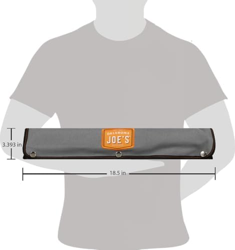 Oklahoma Joe’s Blacksmith 3‑Piece BBQ Knife Set – Full‑Tang Meat Knives with Riveted Handles & Storage Roll