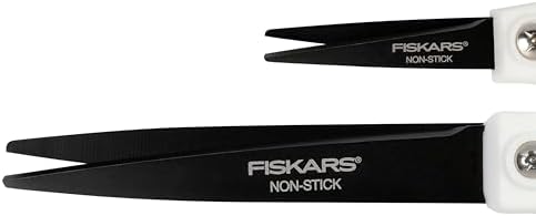 Fiskars 8" & 5" Everyday NonStick SoftGrip All Purpose Scissors Set, 2-Pack