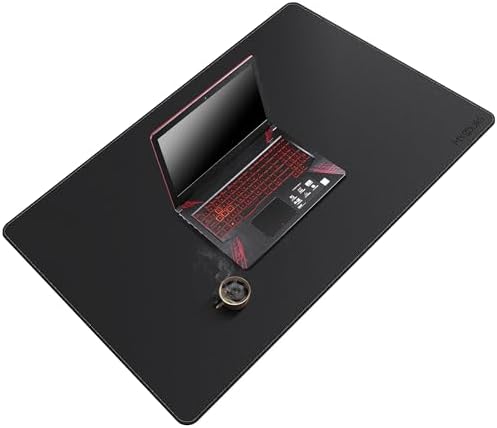 Mydours 40"x28" XL Large Desk Mat - Full Desk Blotter Mouse Pad, (Black)