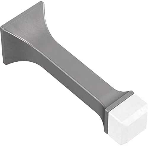 Franklin Brass Classic Edge (5-Pack) Door Stop 3' Matte Nickel Stoppers, Baseboard, Solid Rigid Bumper, Protect Walls/Doors B47252K-MN-C