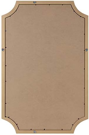 Kate and Laurel Holbrook Modern Scalloped Fabric Pinboard, 24 x 36, Gold, Decorative Bulletin Board for Wall