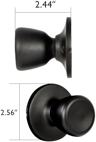 Design House Terrace Dummy Door Knob, Matte Black