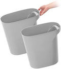 IRIS USA Small Trash Can |Made in USA| 6 Gallon/24 Qt (2-Pack) - Gray