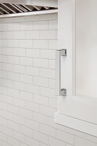 Amerock 10BX3703126 | Polished Chrome Cabinet Pull | 3-3/4 inch (96mm) Center-to-Center | 10 Pack | Bridgeport | Furniture Hardware