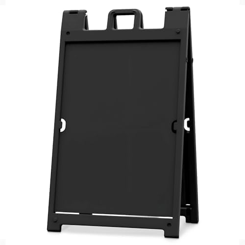 Plasticade Signicade Deluxe A Frame Sidewalk Curb Sign in Black
