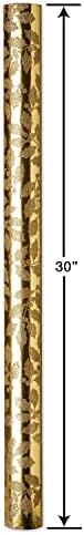 Papyrus Christmas Wrapping Paper Bundle, Gold Holly, Christmas Trees, White Floral (3 Rolls 70 sq. ft)