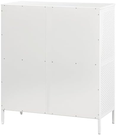 OSP Home Furnishings Ace Contemporary Modern Storage Bookcase with Shelves, 2 Shelves, White Finish