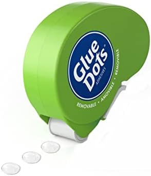 Glue Dots, Removable Dots Dot N' Go Dispenser, Double-Sided, 3/8", .38 Inch, 200 Dots, DIY Craft Glue Tape, Sticky Adhesive Glue Points, Liquid Glue Alternative, Clear