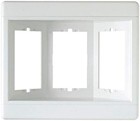Legrand Pass & Seymour TV3WW 3 Gang Recessed TV Box, Frame Only, White (1 Count)