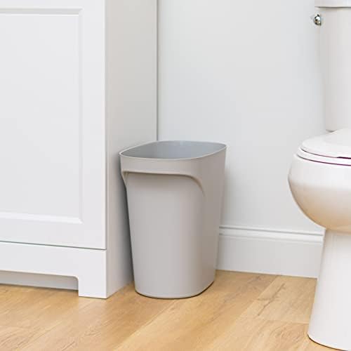 IRIS USA Small Trash Can |Made in USA| 6 Gallon/24 Qt (2-Pack) - Gray