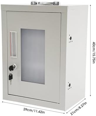 24 Slots Aluminum Alloy Pocket Chart Storage Cabinet,Cell Phones Storage Cabinet,Wall-Mounted with a Locked,Can be Carried by Hand
