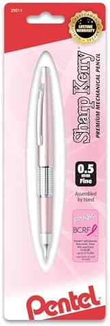 Pentel PINK BCA Sharp Kerry Mechanical Pencil (0.5mm), Pink Barrel 1-Pk (P1035BPP-BC)