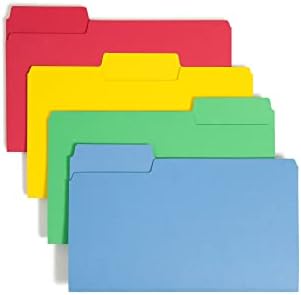 Smead SuperTab Heavyweight File Folder, Oversized 1/3-Cut Tab, Legal Size, Assorted Primary Colors, 50 Per Box (15410)