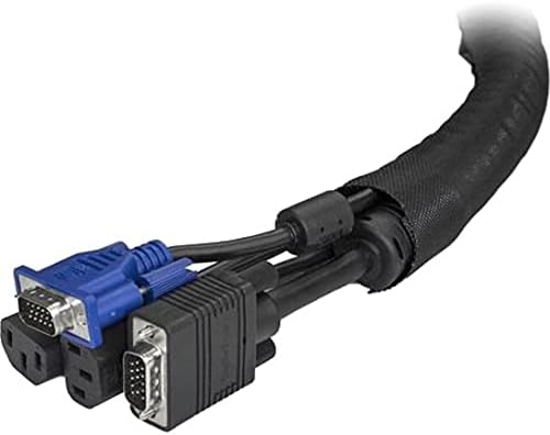 StarTech 6.5' (2m) Cable Management Sleeve, Black, Trimmable (WKSTNCM)