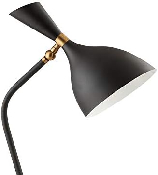 JONATHAN Y Albert 21.5" Mid-Century LED Metal Desk Lamp, Black/Brass Gold